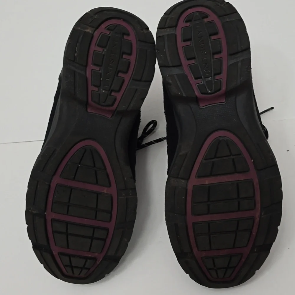 Lands' End Men's Hiking Boots Gray Black Red Size 8.5 D